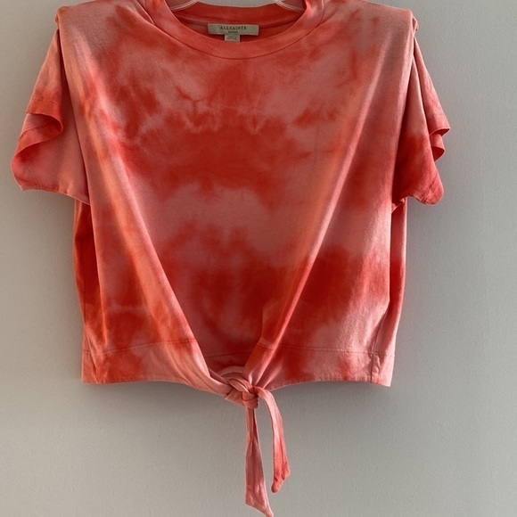ALL SAINTS orange tie dye crop top with shoulder pads. Small
C - Picture 4 of 9